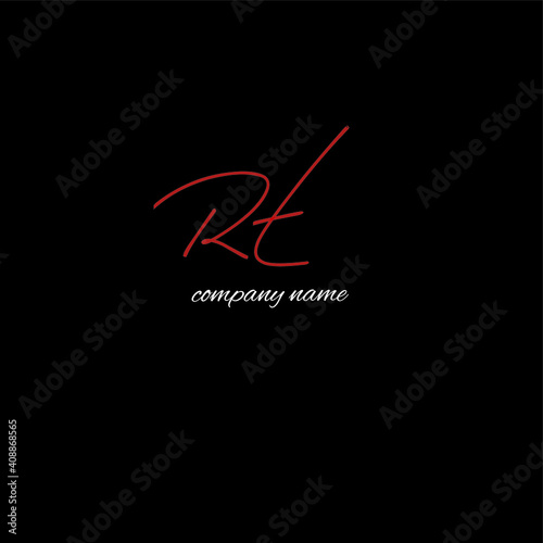 rt beauty monogram and elegant logo design