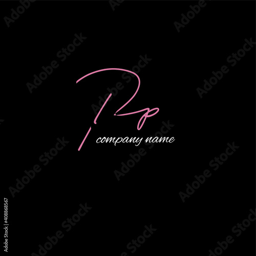 rp beauty monogram and elegant logo design