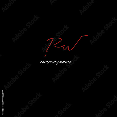 rw beauty monogram and elegant logo design