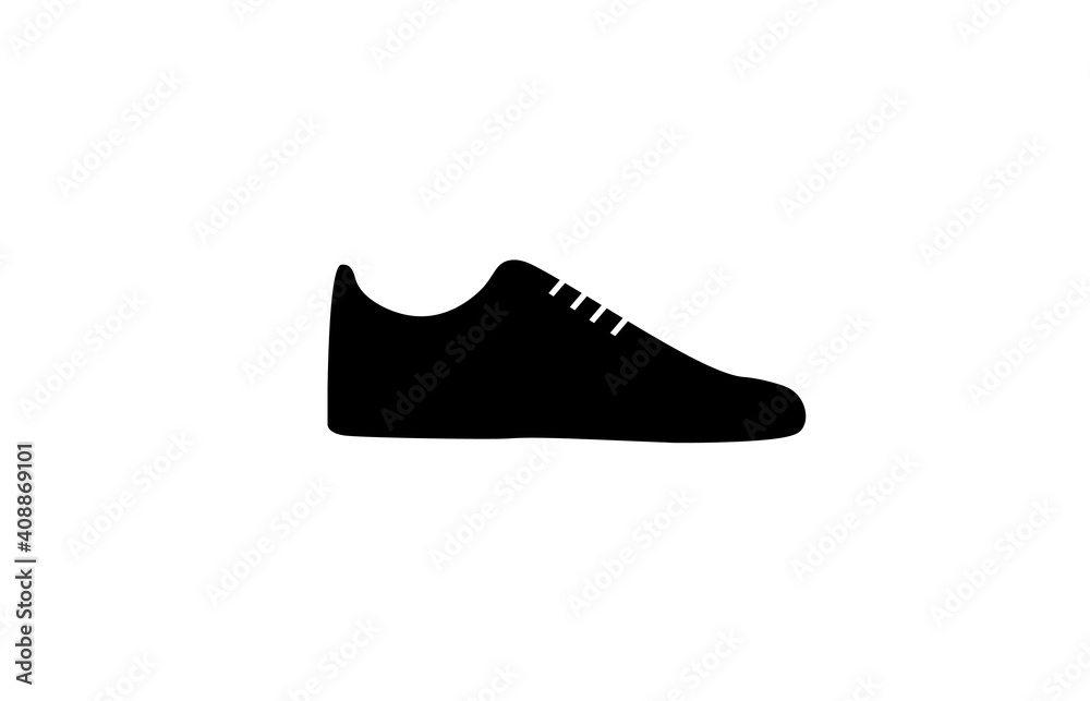 Classic shoes on white background. Vector drawing.