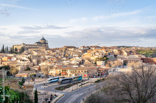 Panoramic View of Toledo City Center with Bus Station