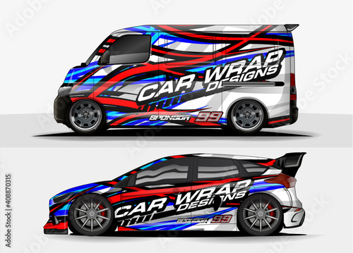 abstract background vector for racing car wrap design and vehicle livery 
