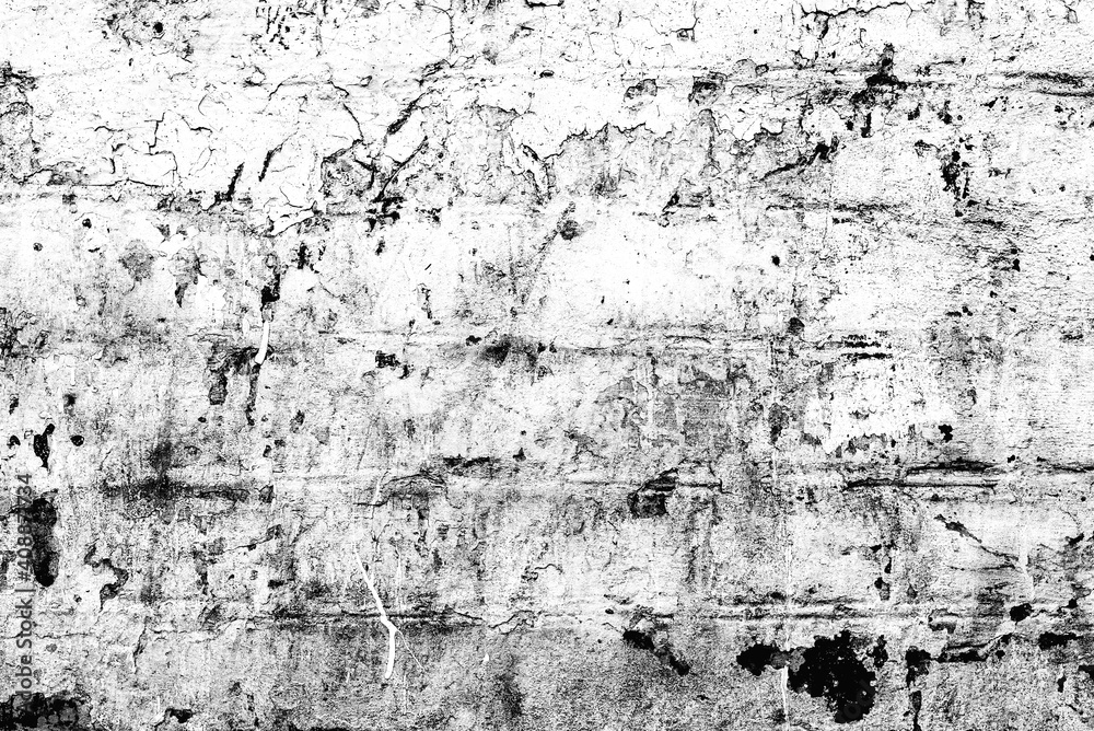 Texture of a brick wall with cracks and scratches which can be used as a background