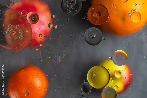 Close up view of black, red, yellow colorful abstract design, texture. Beautiful backgrounds.