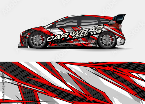 vehicle graphic kit vector. Modern abstract background for car wrap branding and automobile sticker decals livery  © talentelfino