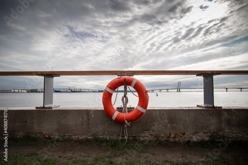 life buoy on the pier photo