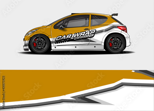 vehicle graphic kit vector. Modern abstract background for car wrap branding and automobile sticker decals livery 