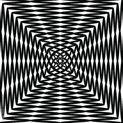 Geometric vector pattern with triangular elements. abstract ornament for wallpapers and backgrounds. Black and white colors. 