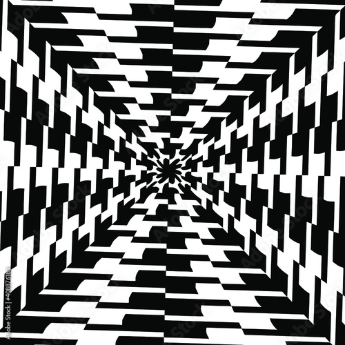 Geometric vector pattern with triangular elements. abstract ornament for wallpapers and backgrounds. Black and white colors. 