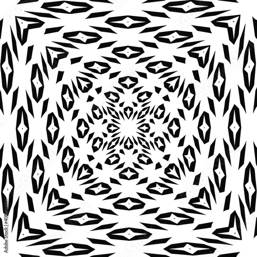 Geometric vector pattern with triangular elements. abstract ornament for wallpapers and backgrounds. Black and white colors. 