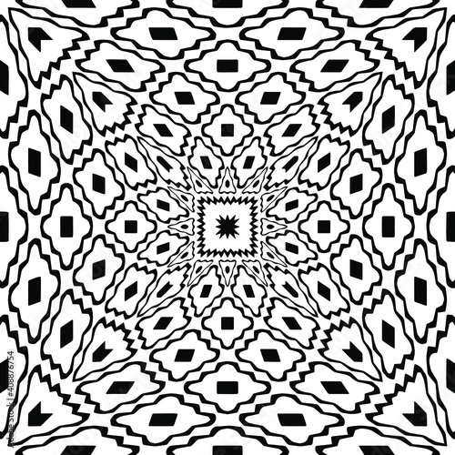 Geometric vector pattern with triangular elements. abstract ornament for wallpapers and backgrounds. Black and white colors. 