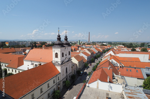 Картината върху платно The panorama view of Trnava historical center, Slovakia