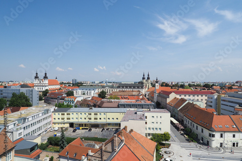 Картината върху платно The panorama view of Trnava historical center, Slovakia