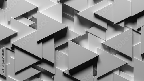 Abstract 3d modern dark grey triangles background