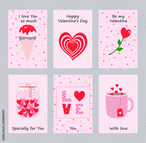 set of valentine cards