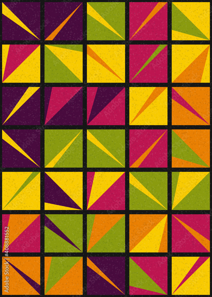 Abstract Geometric Pattern generative computational art illustration