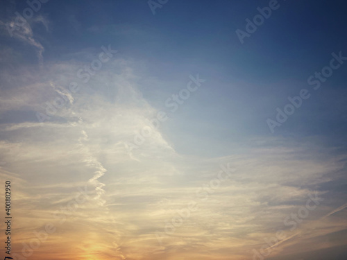 Fototapeta Naklejka Na Ścianę i Meble -  Evening sunset clouds