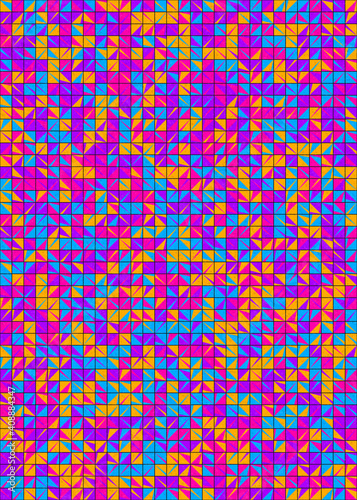 Abstract Geometric Pattern generative computational art illustration