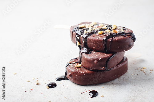 Chocolate ice cream bars.