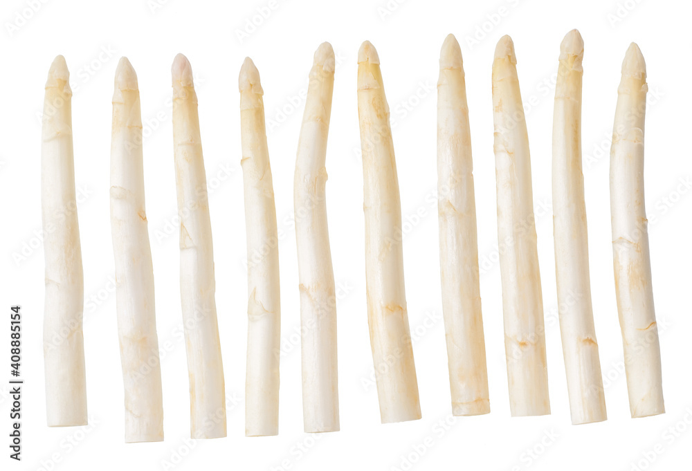 Fresh white asparagus isolated on white background. Fresh white asparagus isolated on white background.