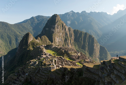 Machu Picchu: the classic, postcard vantage of Peru's most famous landmark.