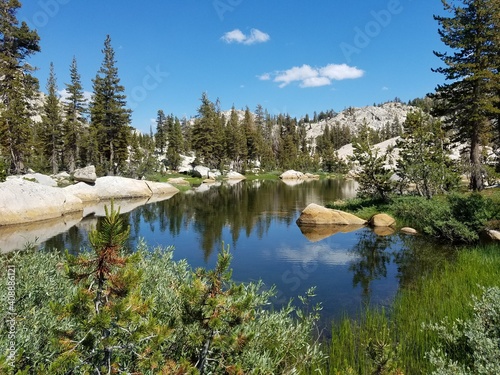 Quiet little pond on the mountains