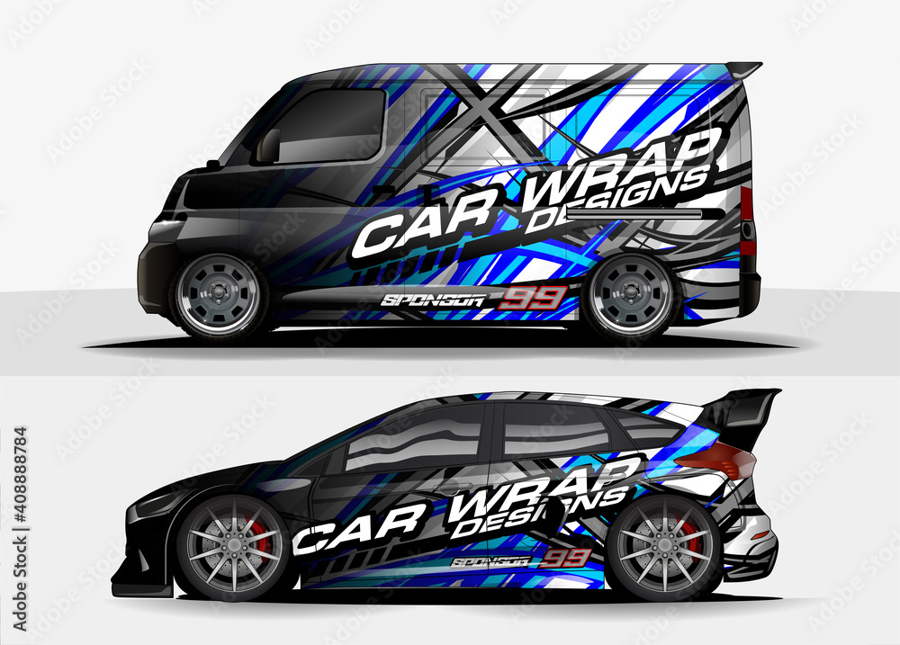 abstract background vector for racing car wrap design and vehicle livery 
