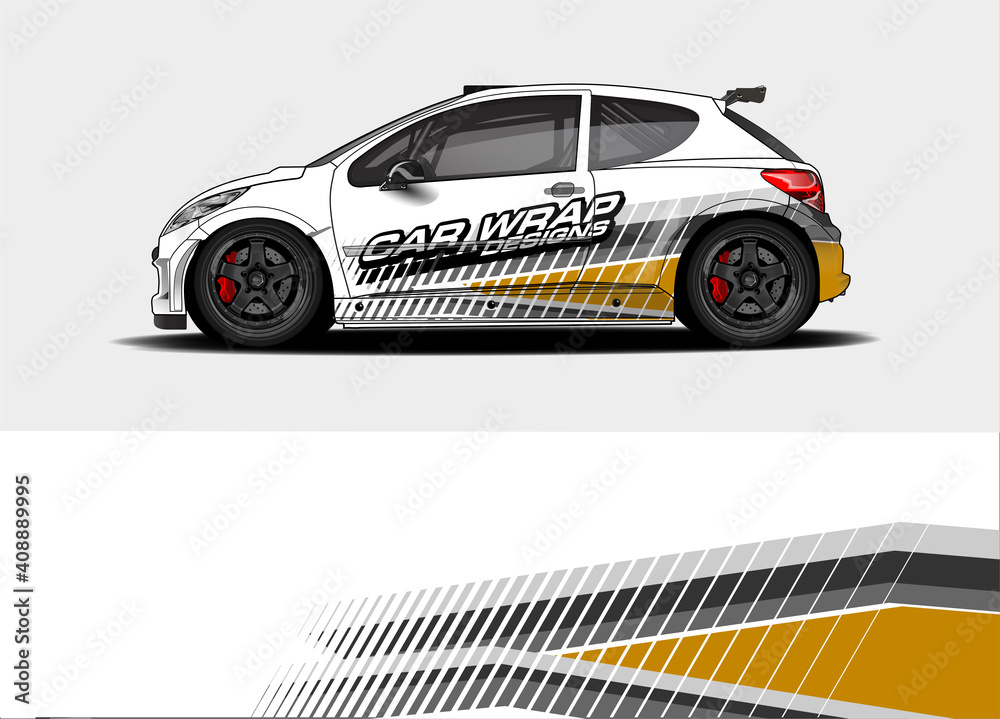 Fototapeta premium abstract background vector for racing car wrap design and vehicle livery 