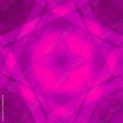Scalding triangular strokes of intersecting sharp lines with pink triangles and a star.