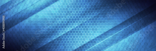 Futuristic Hexagon background. Blue Hexagonal pattern. Modern vector illustration