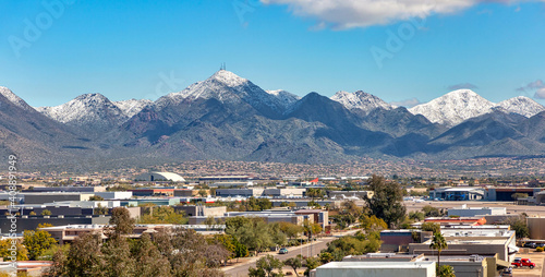Snow Dusted McDowell Mountains © tim