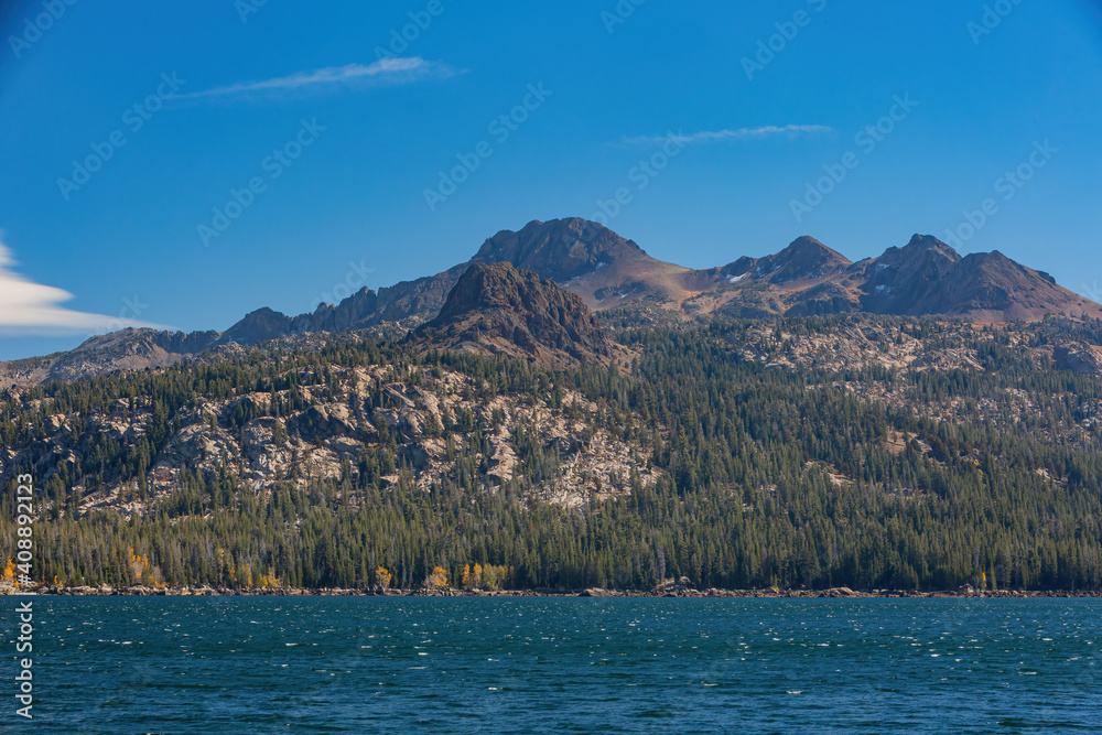 Sunny view of the Eldorado mountain in Lake Tahoe area