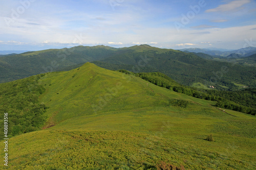 Fototapeta Naklejka Na Ścianę i Meble -  Landscape of Carynska in spring, Bieszczady National Park, Poland