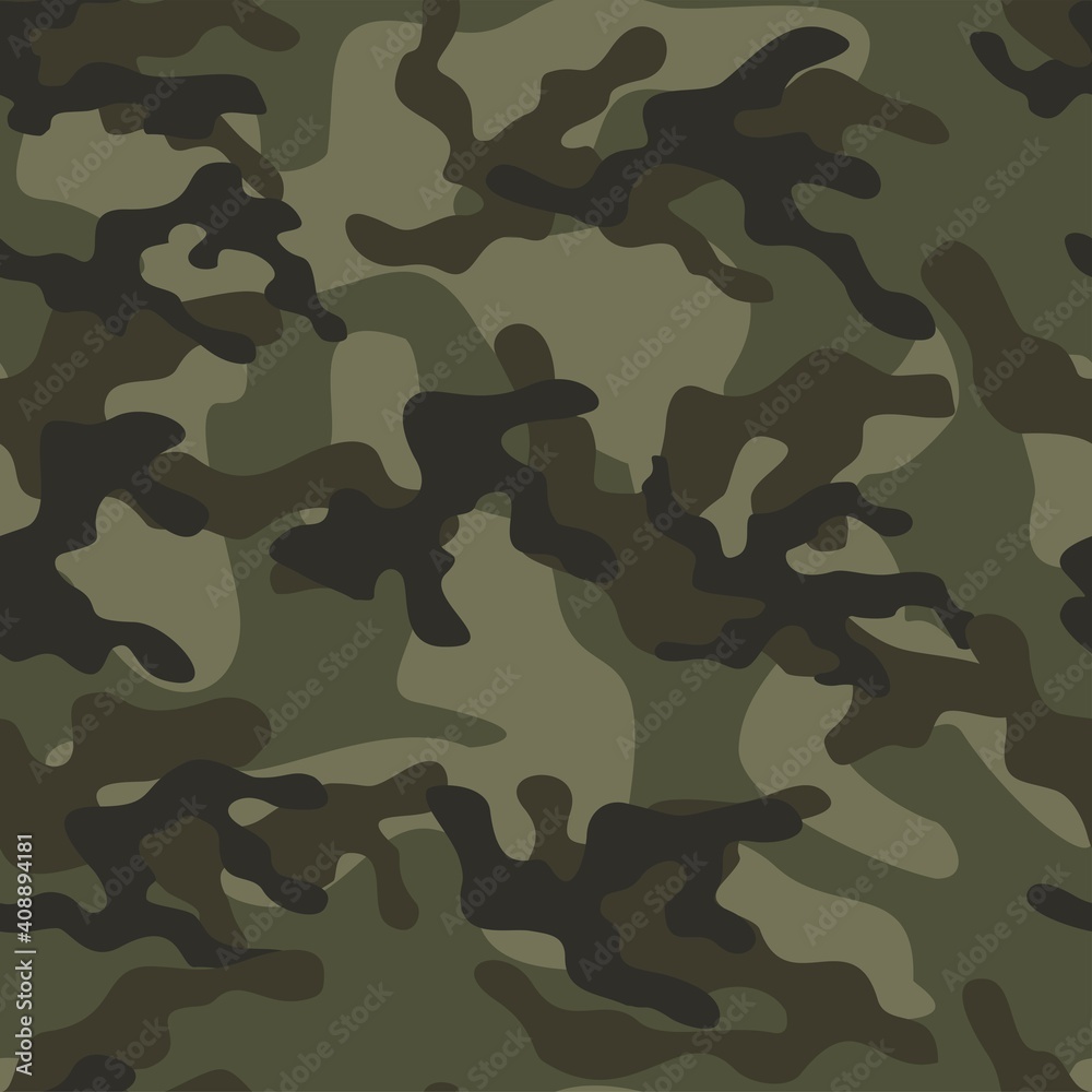 Fototapeta premium Seamless pattern of military texture. Camouflage pattern for textiles