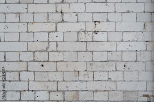 Dirty white glazed tile wall texture