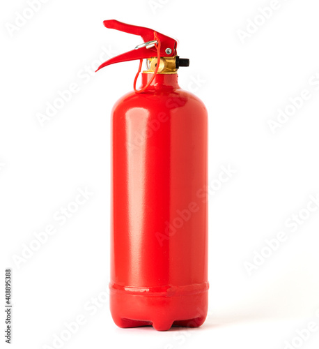 Fire extinguisher isolated on white background. Small fire extinguisher for Car Safety.