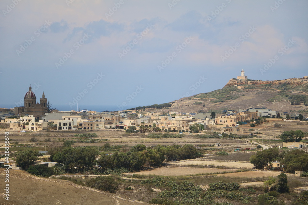 View from Cittadella Fortress in Rabat Victoria, Gozo Malta