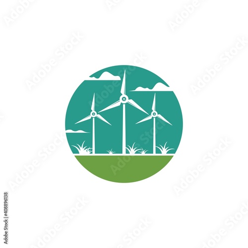 wind turbine icon vector illustration design template
