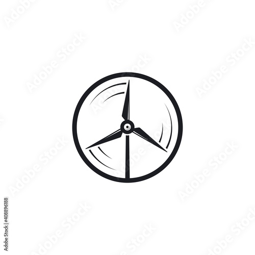 wind turbine icon vector illustration design template