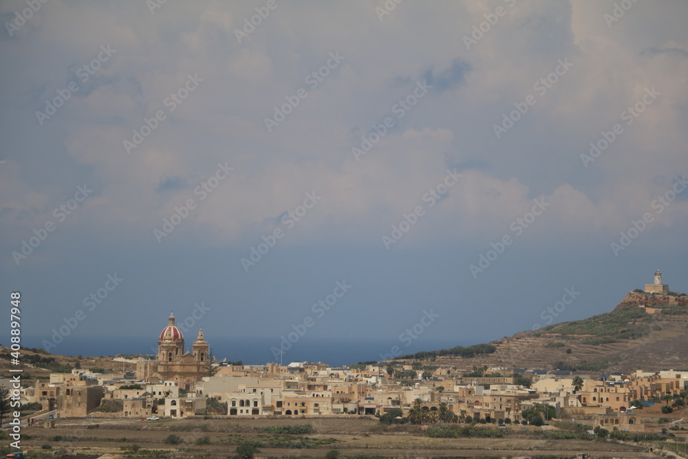 View from Cittadella Fortress in Rabat Victoria, Gozo Malta