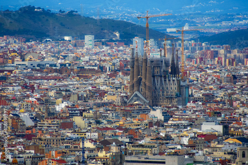 Barcelona city view  Catalonia  Spain 