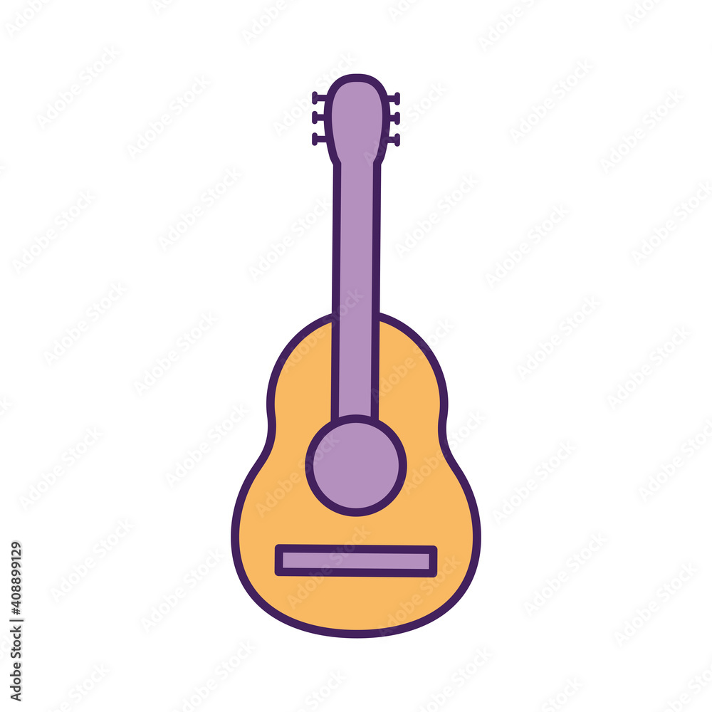 Fototapeta premium guitar over a white background