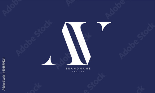Alphabet letters Initials Monogram logo AV, VA, A and V