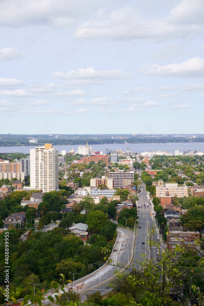 Fototapeta premium Hamilton Skyline view from the mountain.