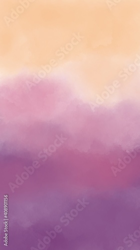 Pink calm watercolor vertical backgrounds for social media story template, poster, banner or flyer. Watercolor abstract background for valentine greeting card