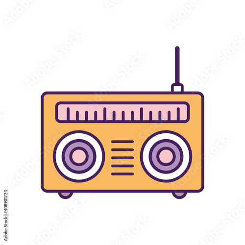 radio on a white background