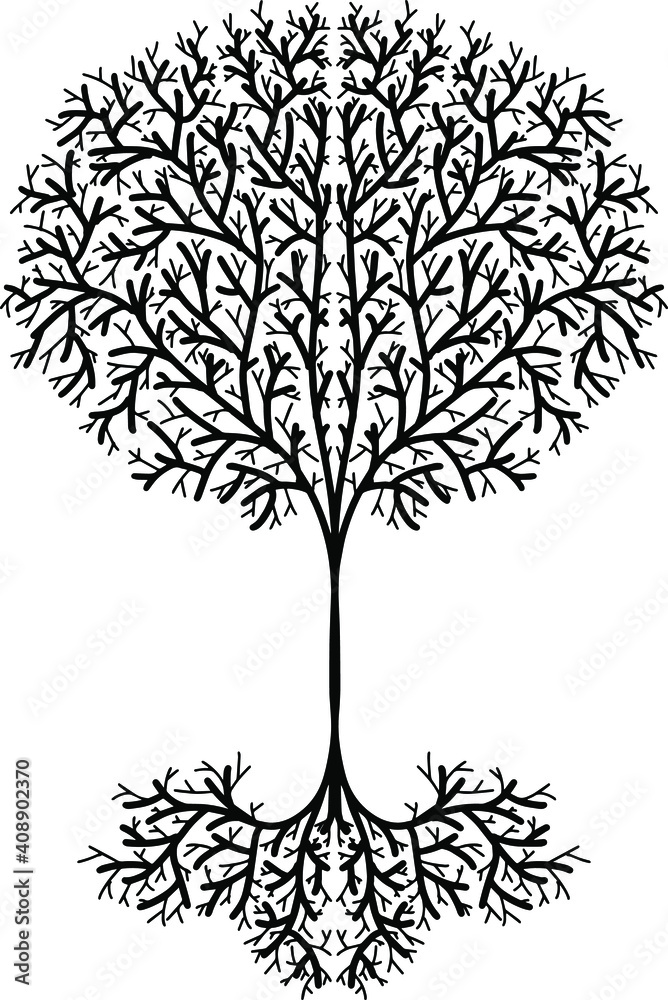 Obraz premium Tree of Life Hand Drawn Design Vector
