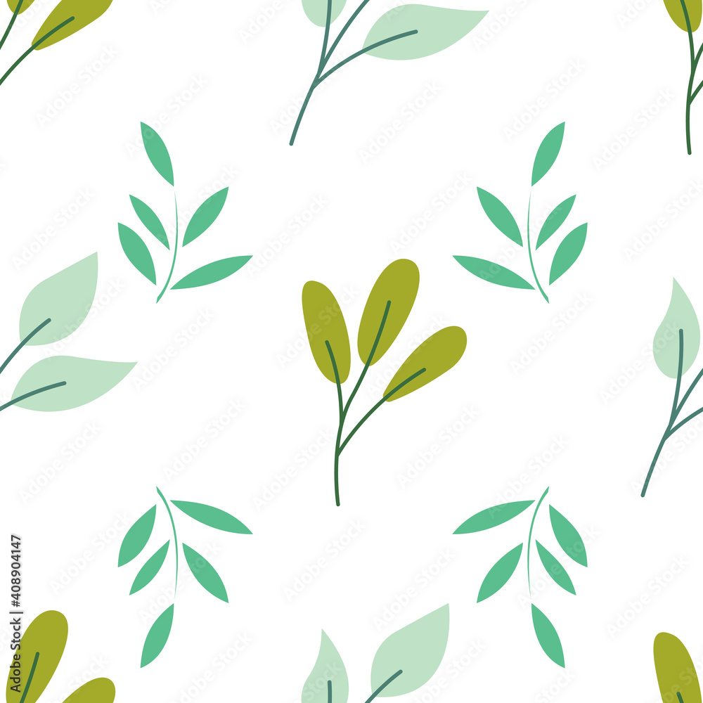 Floral botanical seamless patterns. Vector design for paper, cover, wallpaper, fabric, textile, interior decor and other project.