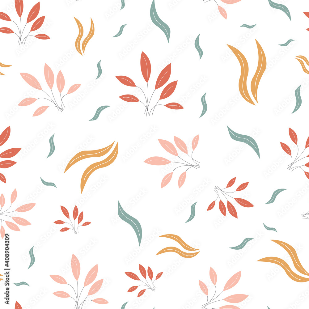 Floral botanical seamless patterns. Vector design for paper, cover, wallpaper, fabric, textile, interior decor and other project. Floral botanical seamless patterns. Vector design for paper, cover, wallpaper, fabric, textile, interior decor and other project.