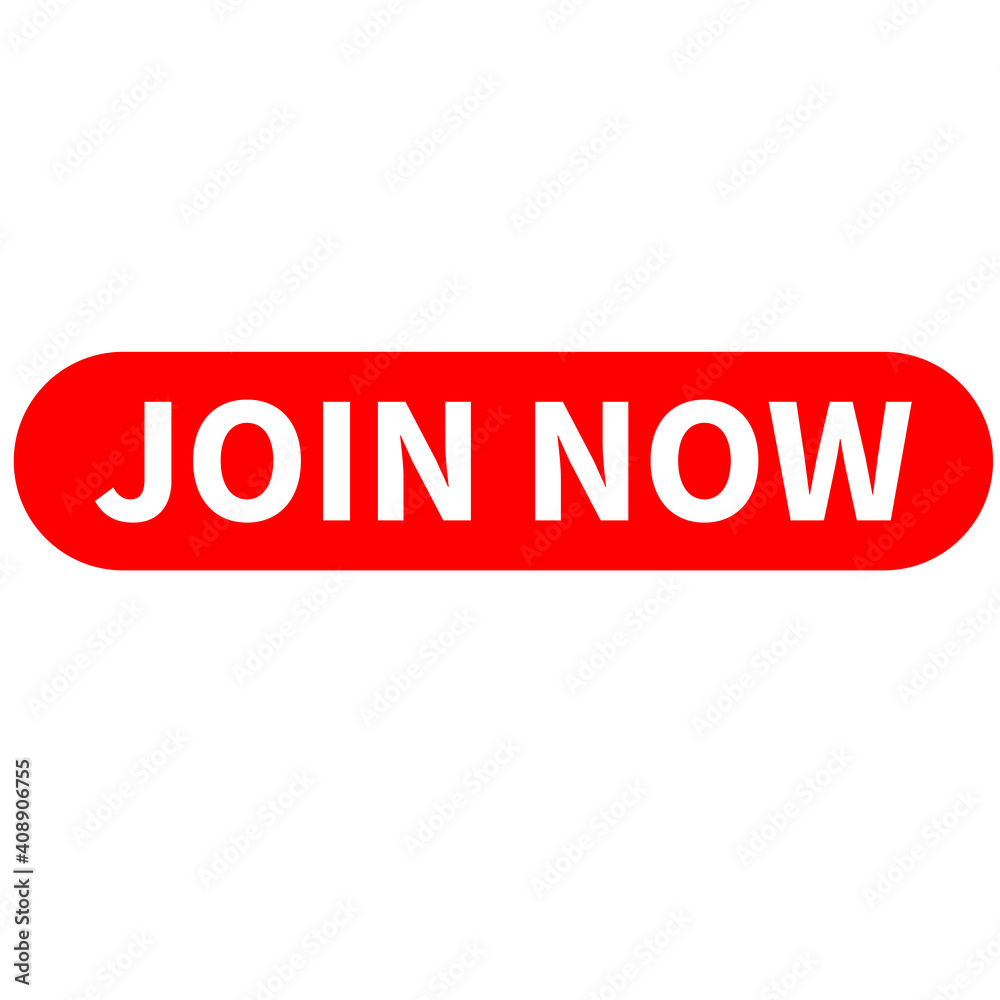join now icon on white background. flat style. join now sing. red join now button. join us now web button. join now icon on white background. flat style. join now sing. red join now button. join us now web button.